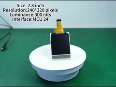 औद्योगिक कस्टम टीएफटी एलसीडी डिस्प्ले मॉड्यूल 2.8 इंच सभी दृश्य कोण के साथ